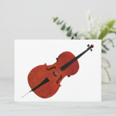 Cello Invitation Kaart (Staand voorkant)