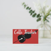 Cello leraar Cello lessen personaliseren Visitekaartje (Staand voorkant)