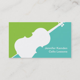 Cello-leraar Visitekaartjes