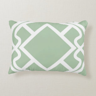 Cello Light Sage green Trellis Design Decoratief Kussen