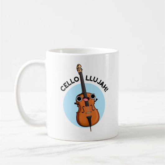 Cello-llujah Funny Cello Pun Koffiemok (Links)