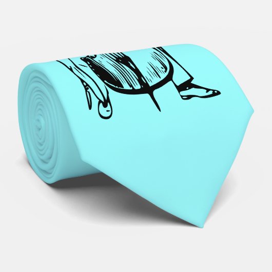 Cello man plays Bach Stropdas (Opgerold)