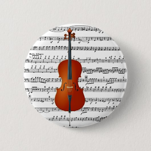 Cello & Me_ Ronde Button 5,7 Cm (Voorkant)