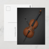 Cello met Bow over Strings Klassieke Muziek Briefkaart (Voorkant / Achterkant)