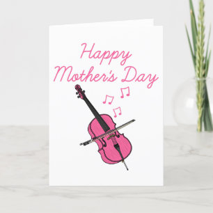 Cello Moederdag cellist muzikant Bedankkaart