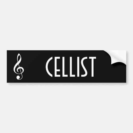 Cello Music Bumpersticker Gift (Voorkant)