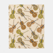 Cello Music Instrument Pattern Fleece Deken (Voorkant)