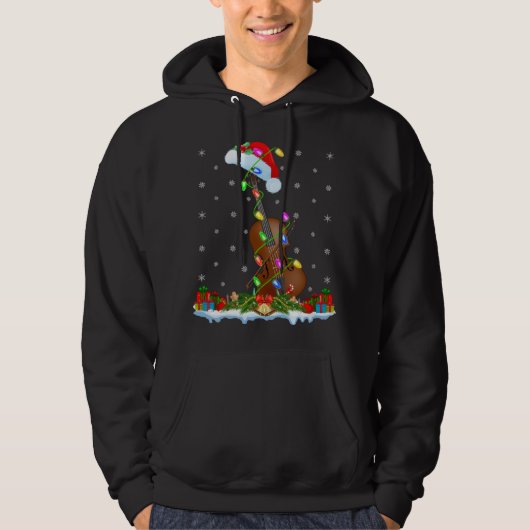 Cello Music Lover Matching Santa Hat Cello Christm Hoodie (Voorkant)