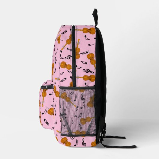 Cello Music Note Pattern Bedrukte Rugzak (Rechts)