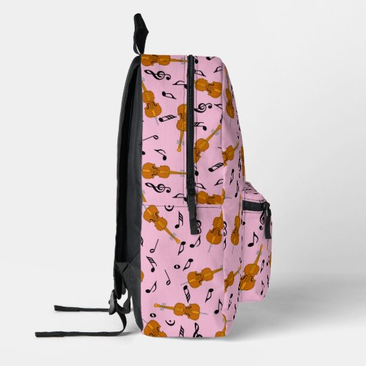 Cello Music Note Pattern Bedrukte Rugzak (Links)