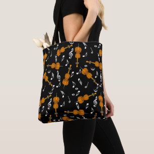 Cello Music Note Pattern Draagtas
