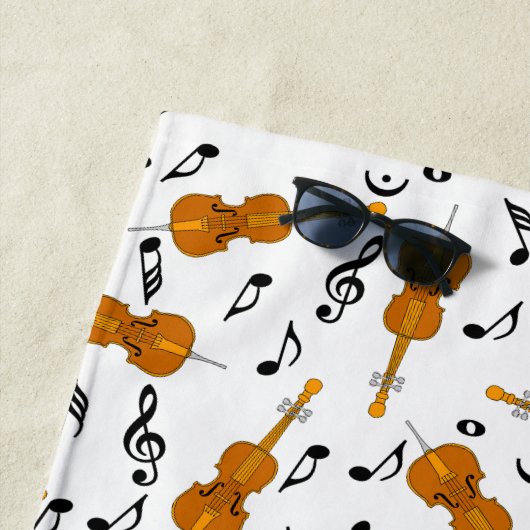 Cello Music Note Pattern Strandlaken (In situ)