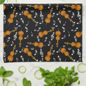 Cello Music Note Pattern Theedoek (Gevouwen)