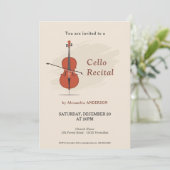 Cello Music Recital Invitation (Debout devant)