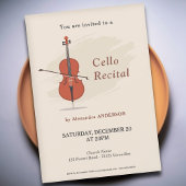 Cello Music Recital Invitation