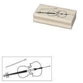 Cello Musician Music Teacher String Orchestra Rubberstempel (Gestempeld)