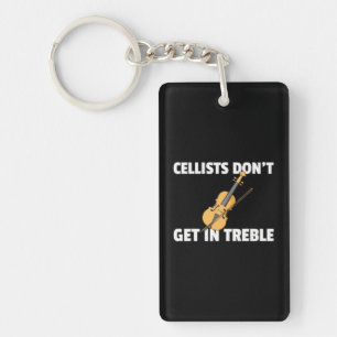 Cello muziek cellist of cello speler sleutelhanger
