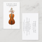 Cello Muziek Muzikant Docent Visitekaartje (Voorkant / Achterkant)