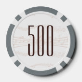 cello |  muzikant | monogram poker chips (Achterkant)