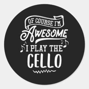Cello Natuurlijk ben ik Geweldige Ronde Sticker