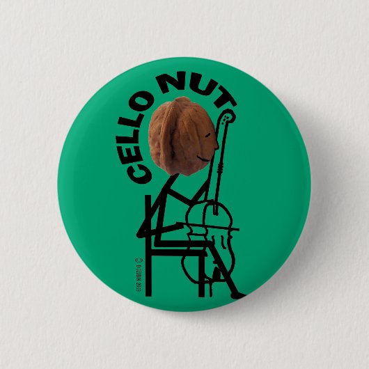 Cello Nut Ronde Button 5,7 Cm (Voorkant)
