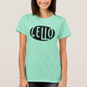 Cello Ovaal Ruw Tekst T-shirt