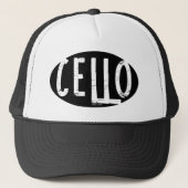 Cello Ovaal Ruw Tekst Trucker Pet (Voorkant)
