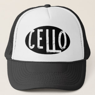 Cello Ovaal Ruw Tekst Trucker Pet