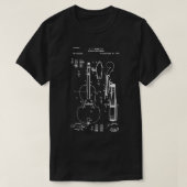  cello patent retro cello speler cello cel t-shirt (Design voorkant)