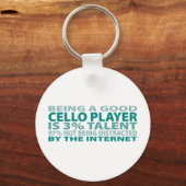 Cello Player 3% Talent Sleutelhanger (Voorkant)