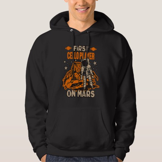 Cello Player Astronaut Cellist Hoodie (Voorkant)
