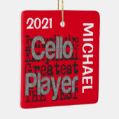 Cello Player Extraordinaire CUSTOM Keramisch Ornament (Rechts)