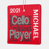 Cello Player Extraordinaire CUSTOM Keramisch Ornament (Links)