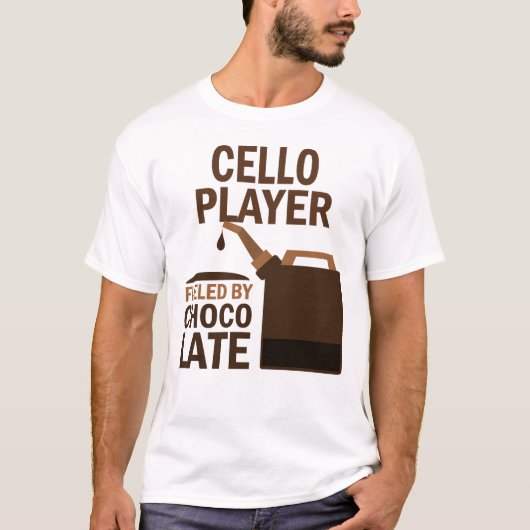 Cello Player (Funny) Chocolate T-shirt (Voorkant)
