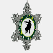 Cello Player Orchestra Music Tin Sneeuwvlok Ornament (Links)