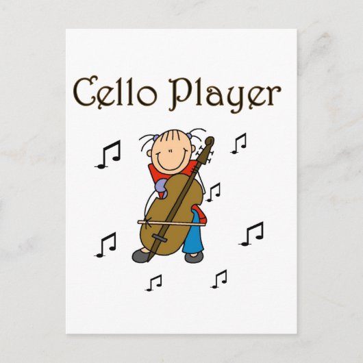 Cello Player Tshirts en Gifts Briefkaart (Voorkant)