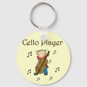 Cello Player Tshirts en Gifts Sleutelhanger (Voorkant)