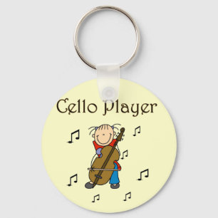 Cello Player Tshirts en Gifts Sleutelhanger