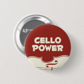 Cello Power. Ronde Button 5,7 Cm (Voorkant /achterkant)