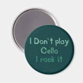 Cello Rock It Magnet Magneet (Voorkant / Achterkant)