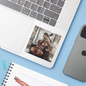 Cello Serenade by the Window Sticker (Laptop met iPhone)