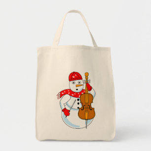 Cello Snowman Tote Bag