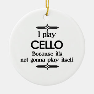Cello - Speel zelf Funny Deco Music Keramisch Ornament