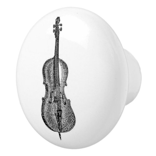Cello strengeld instrument muziekkunst keramische knop (Rechts)