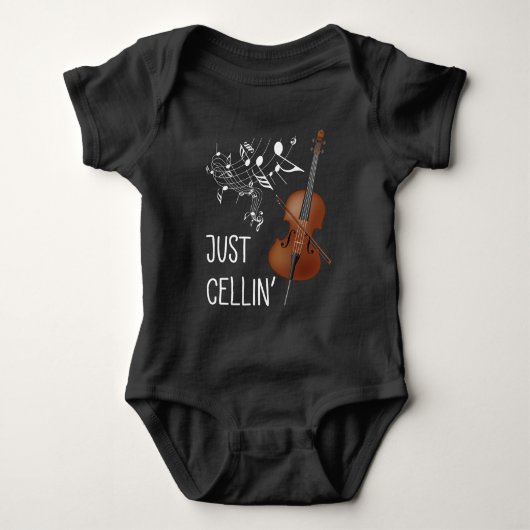 Cello String Instrument Cellist Humor violoncello Romper (Voorkant)