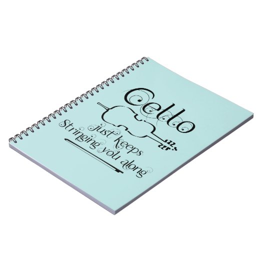 cello string langs notitieboek (Linkerzijde)