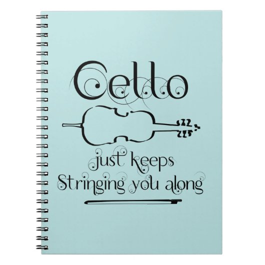 cello string langs notitieboek (Voorkant)
