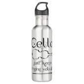 cello string langs waterfles  (Voorkant)