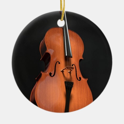 Cello Stringed Instrument Wood Instrument Keramisch Ornament (Voorkant)
