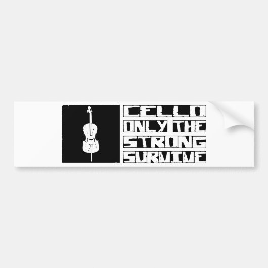 Cello Survive Bumpersticker (Voorkant)